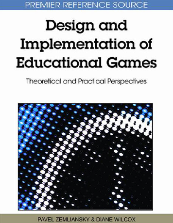 Cover of Design and Implementation of Educational Games: Theoretical and Practical Perspectives