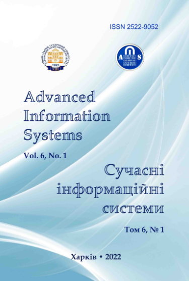 Cover of Сучасні інформаційні системи Том 6 № 1